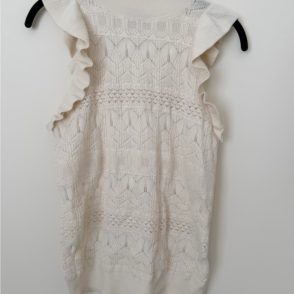 Who What Wear Cream Knit Top